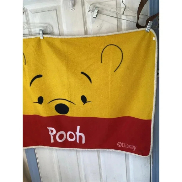 Vintage Winnie The Pooh Baby Flannel Blanket Towel/ Bedding Disney 36x26 - Picture 6 of 8